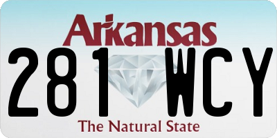AR license plate 281WCY