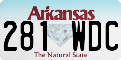 AR license plate 281WDC