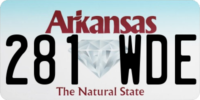 AR license plate 281WDE