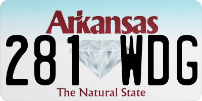 AR license plate 281WDG