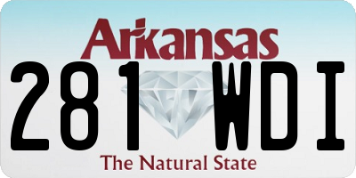 AR license plate 281WDI