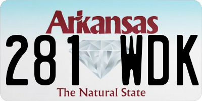 AR license plate 281WDK