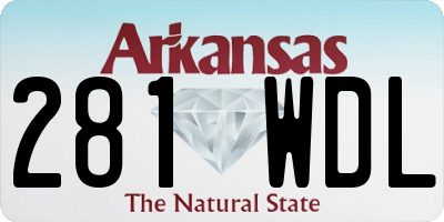 AR license plate 281WDL