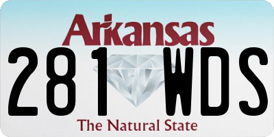 AR license plate 281WDS