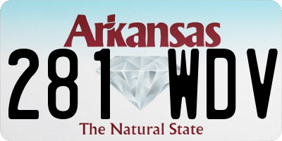 AR license plate 281WDV