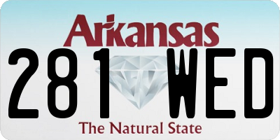 AR license plate 281WED