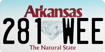 AR license plate 281WEE