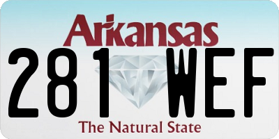 AR license plate 281WEF