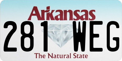 AR license plate 281WEG
