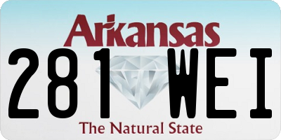 AR license plate 281WEI