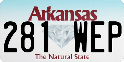 AR license plate 281WEP