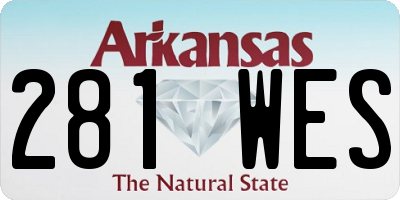 AR license plate 281WES