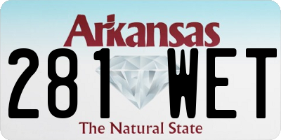 AR license plate 281WET