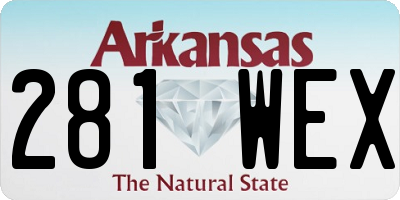 AR license plate 281WEX
