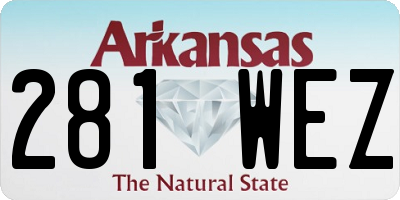 AR license plate 281WEZ