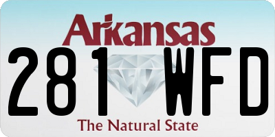 AR license plate 281WFD