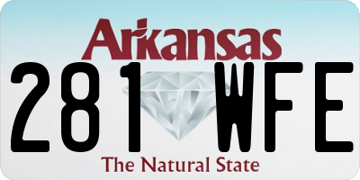 AR license plate 281WFE