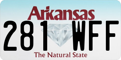 AR license plate 281WFF
