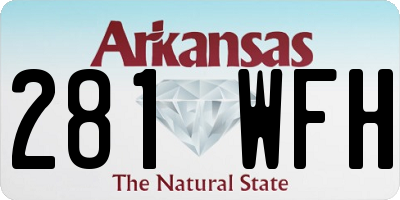 AR license plate 281WFH
