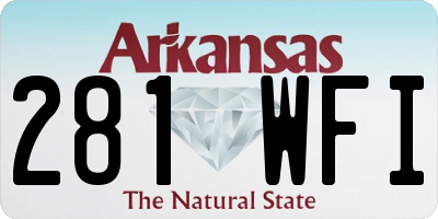 AR license plate 281WFI