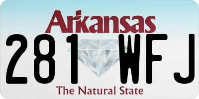 AR license plate 281WFJ