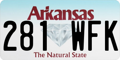 AR license plate 281WFK