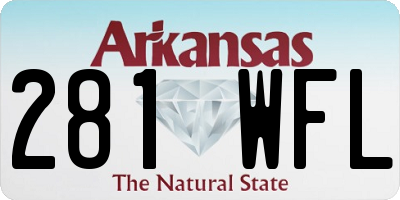 AR license plate 281WFL