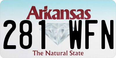 AR license plate 281WFN