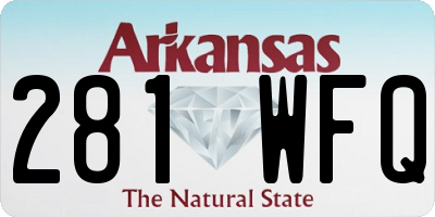 AR license plate 281WFQ