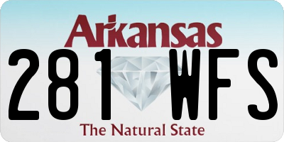 AR license plate 281WFS
