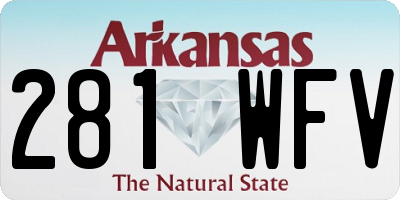 AR license plate 281WFV