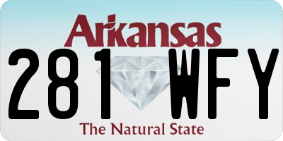 AR license plate 281WFY