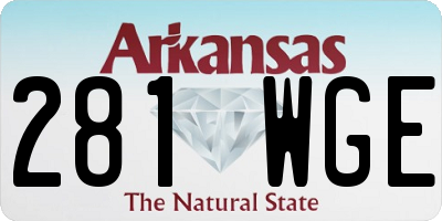 AR license plate 281WGE