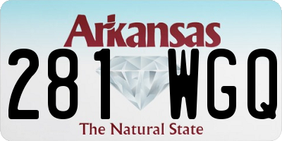 AR license plate 281WGQ