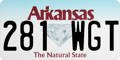 AR license plate 281WGT