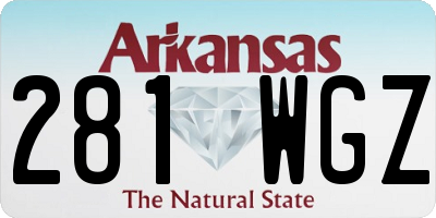 AR license plate 281WGZ
