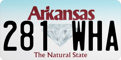 AR license plate 281WHA