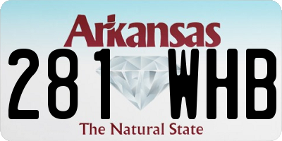 AR license plate 281WHB