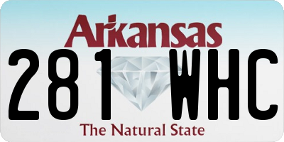 AR license plate 281WHC