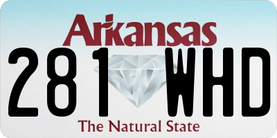 AR license plate 281WHD