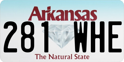 AR license plate 281WHE