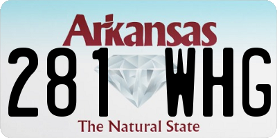 AR license plate 281WHG