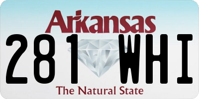 AR license plate 281WHI