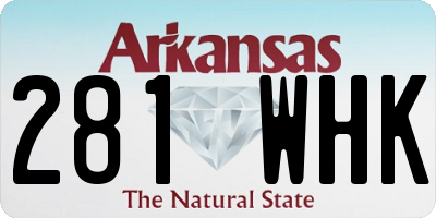 AR license plate 281WHK