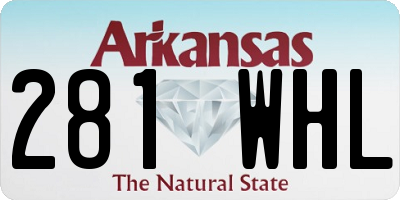 AR license plate 281WHL