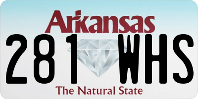 AR license plate 281WHS