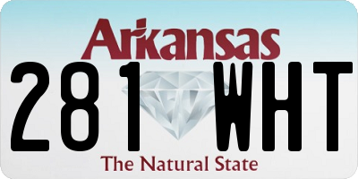 AR license plate 281WHT