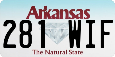 AR license plate 281WIF