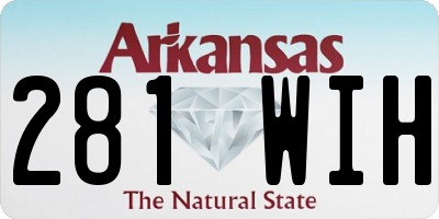 AR license plate 281WIH
