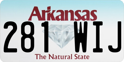 AR license plate 281WIJ